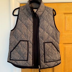 J. Crew herringbone quilted down puffer Vest